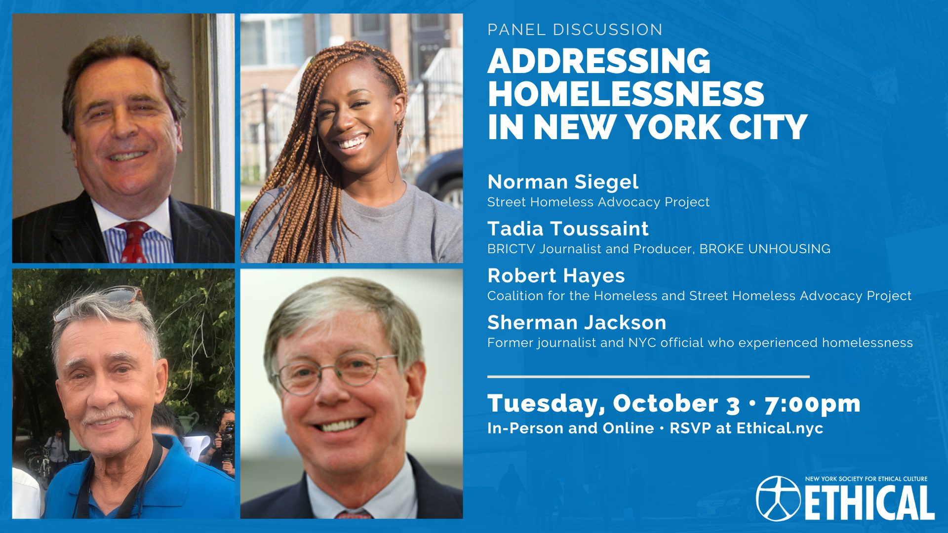 Panel Discussion: Addressing Homelessness in New York City