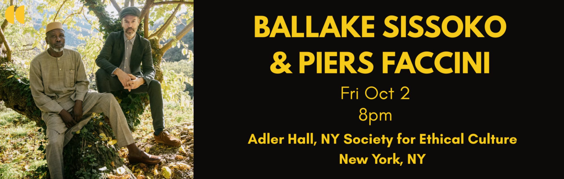 WorldClassMusic.live Presents: Ballake Sissoko and Piers Faccini