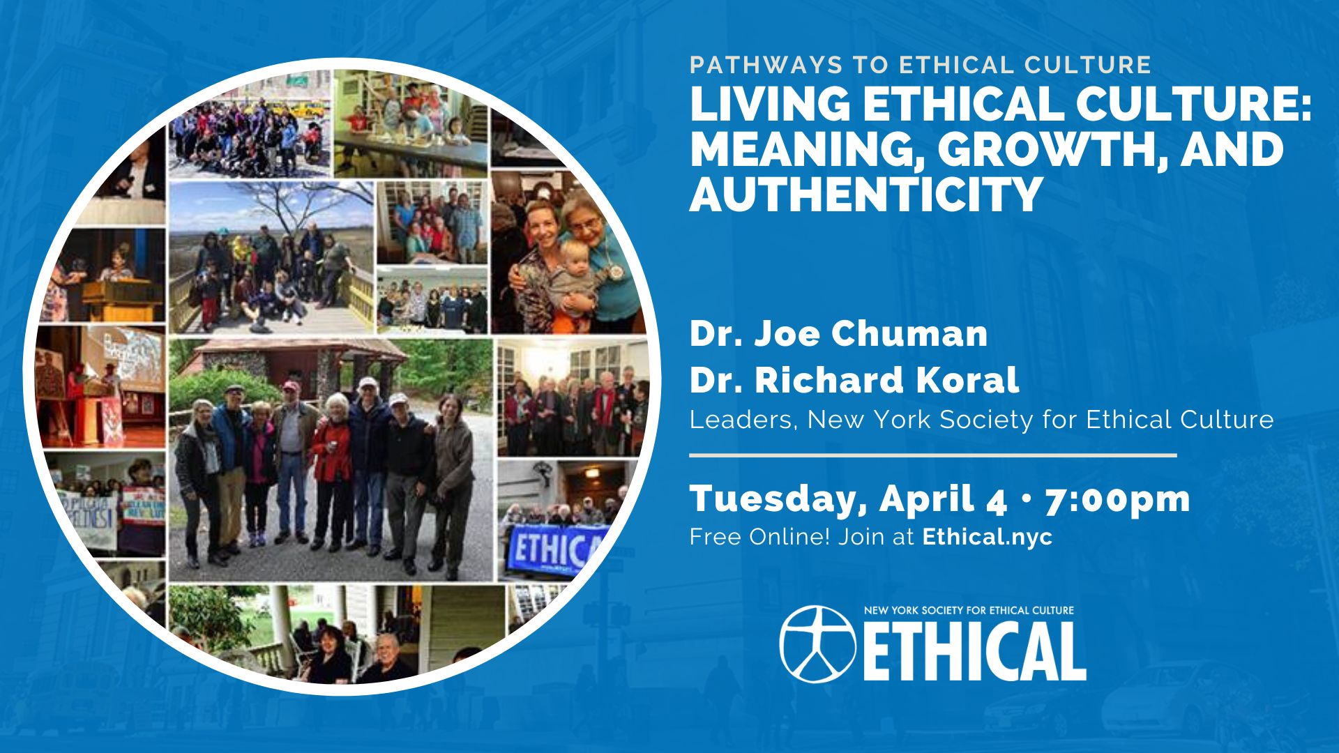 Pathways to Ethical Culture: ‘Living Ethical Culture: Meaning, Growth, and Authenticity’ (Online)